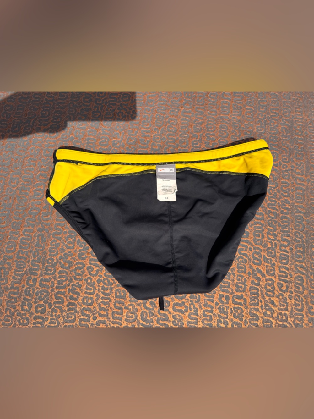 Nike Black and Yellow Training Swim Briefs - Picture 2 of 3